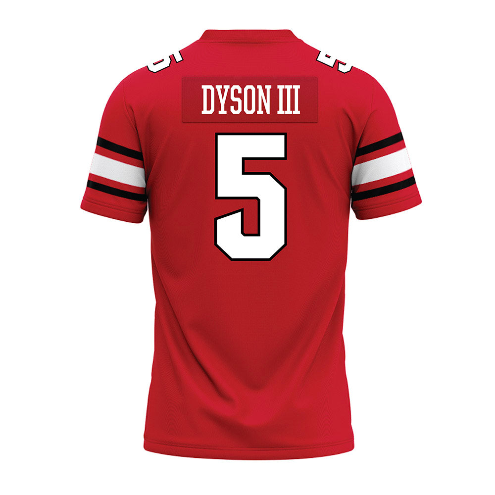 NC State - NCAA Football : Harvey Dyson III - Red Premium Football Jersey-1
