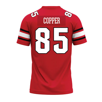 NC State - NCAA Football : Tyreek Copper - Red Premium Football Jersey-1