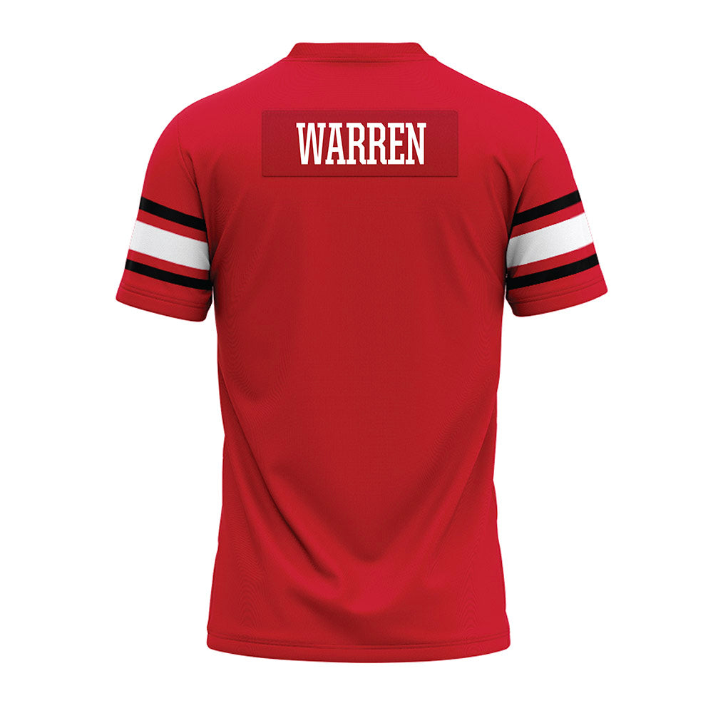 NC State - NCAA Football : Tyran Warren - Red Premium Football Jersey-1