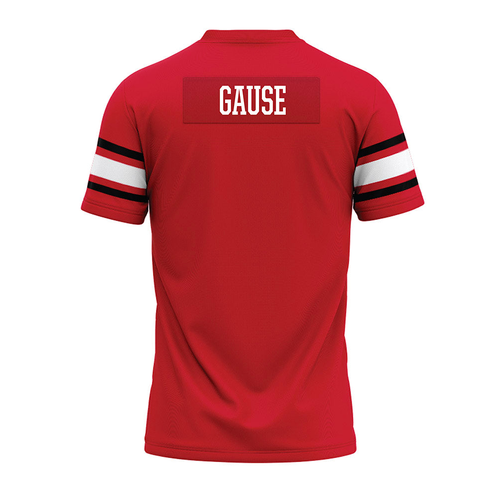 NC State - NCAA Football : Davion Gause - Red Premium Football Jersey-1