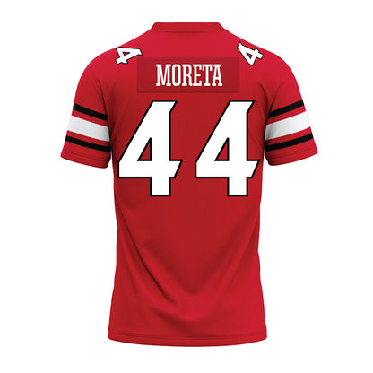 NC State - NCAA Football : Jordan Moreta - Red Premium Football Jersey-1
