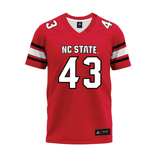 NC State - NCAA Football : AJ Prim - Red Premium Football Jersey-0