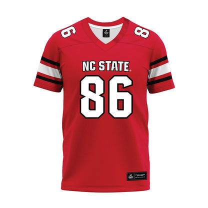 NC State - NCAA Football : Ian Flynt - Red Premium Football Jersey-0