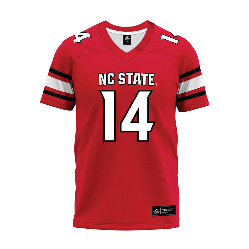 NC State - NCAA Football : Jacob Smith - Red Premium Football Jersey-0