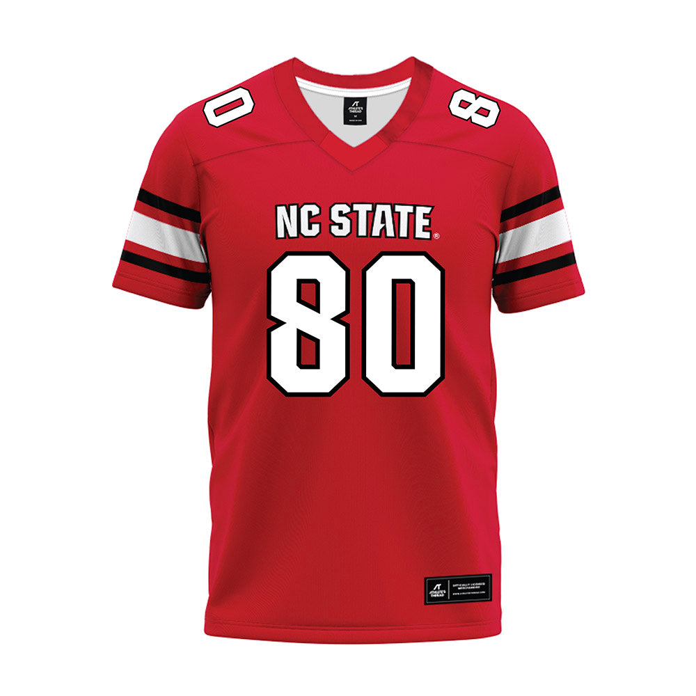 NC State - NCAA Football : Ethan Dowdy - Red Premium Football Jersey-0