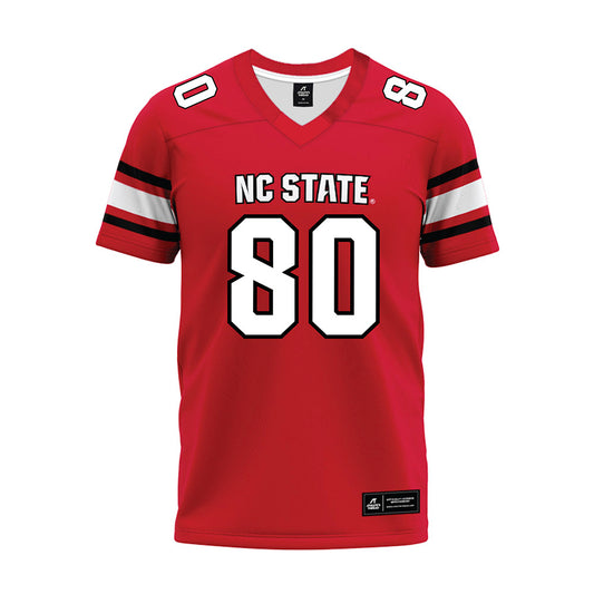 NC State - NCAA Football : Ethan Dowdy - Red Premium Football Jersey-0
