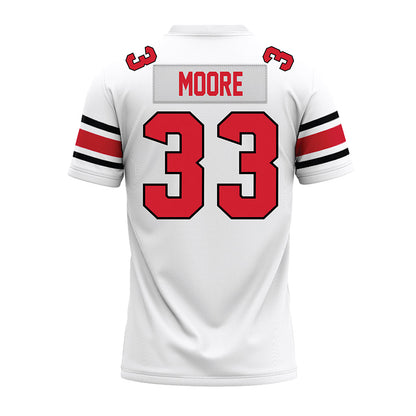 NC State - NCAA Football : Zykir Moore - White Premium Football Jersey-1