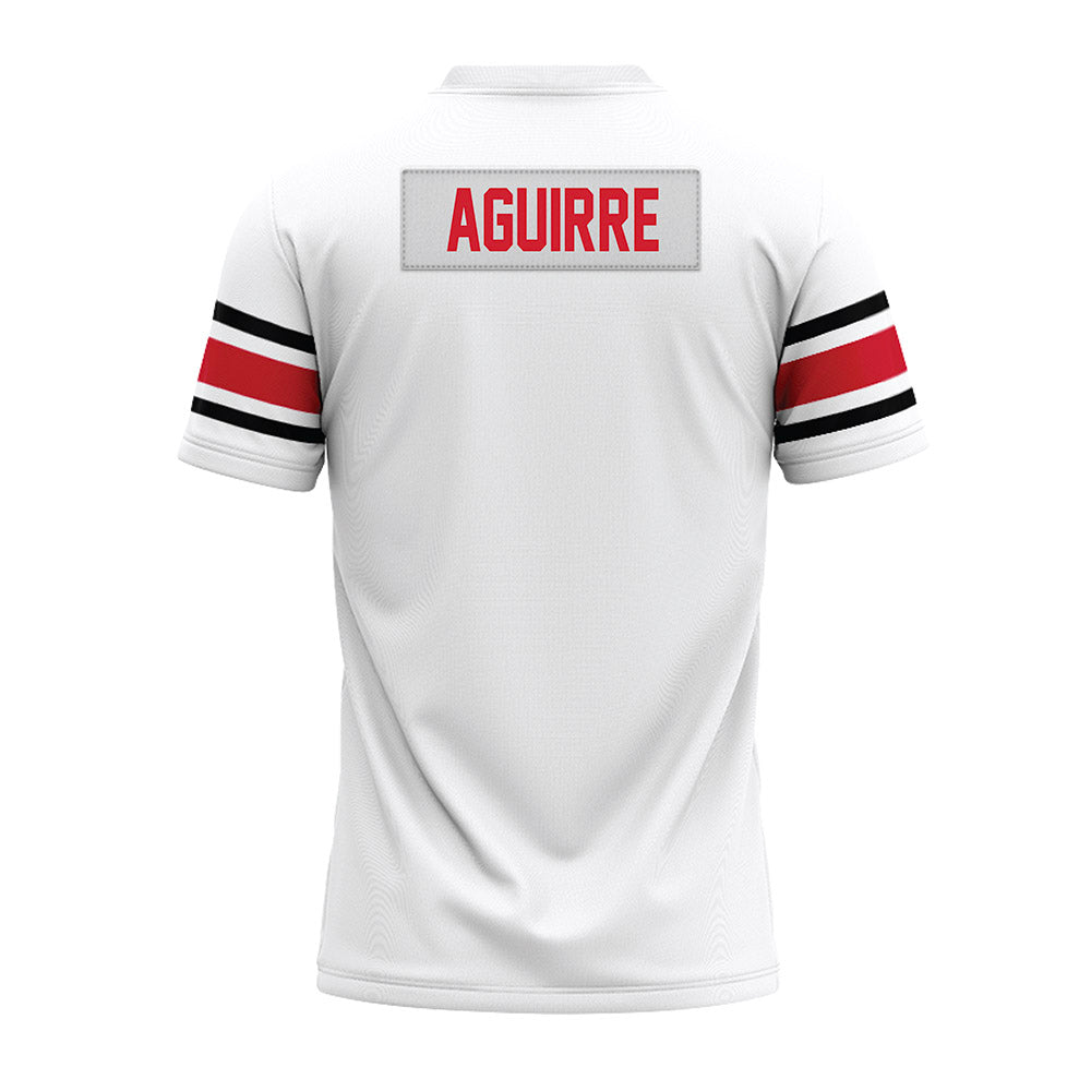 NC State - NCAA Football : Markel Aguirre - White Premium Football Jersey-1