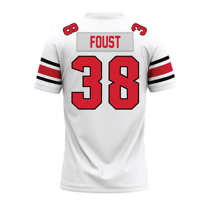 NC State - NCAA Football : Logan Foust - White Premium Football Jersey-1