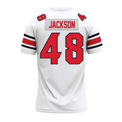 NC State - NCAA Football : Hunter Jackson - White Premium Football Jersey-1