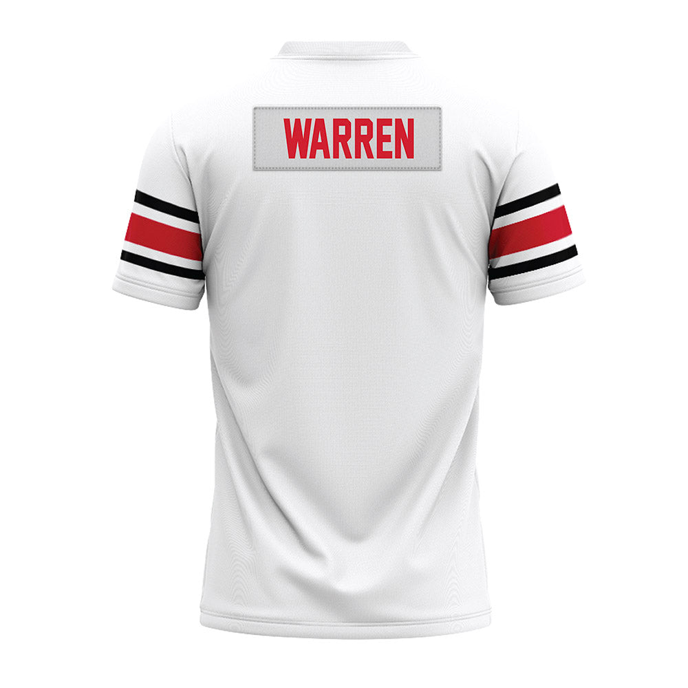 NC State - NCAA Football : Tyran Warren - White Premium Football Jersey-1