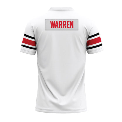 NC State - NCAA Football : Tyran Warren - White Premium Football Jersey-1