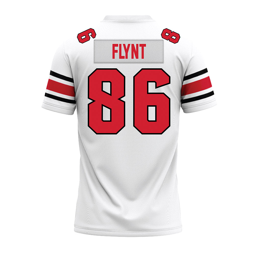 NC State - NCAA Football : Ian Flynt - White Premium Football Jersey-1