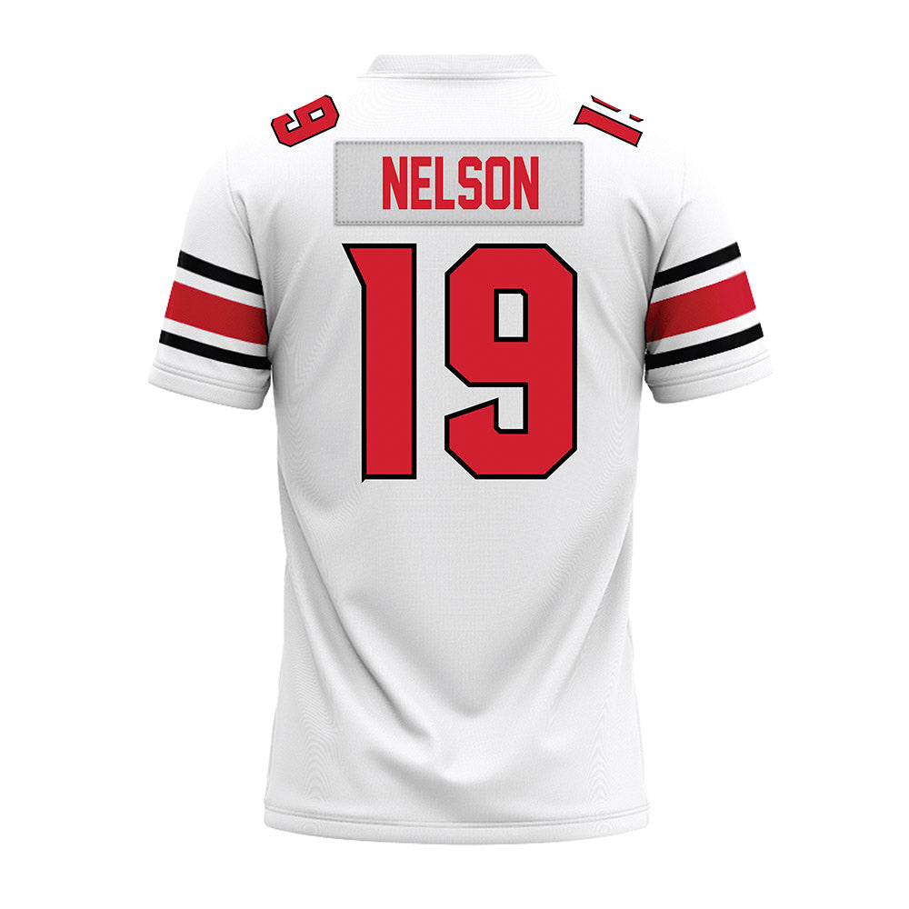 NC State - NCAA Football : DaKaari Nelson - White Premium Football Jersey-1
