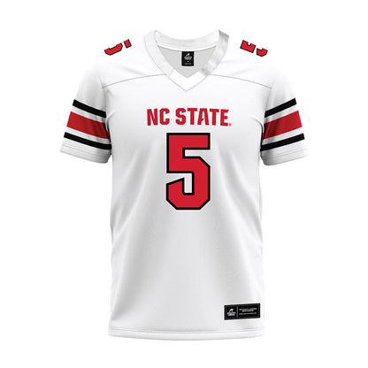 NC State - NCAA Football : Harvey Dyson III - White Premium Football Jersey-0
