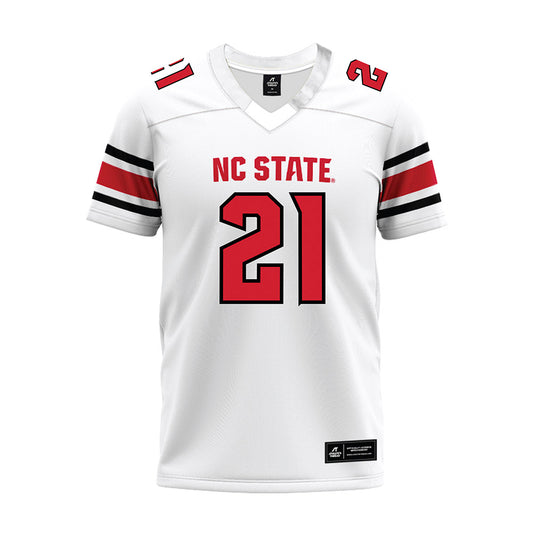 NC State - NCAA Football : Markel Aguirre - White Premium Football Jersey-0