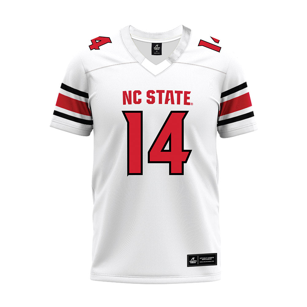 NC State - NCAA Football : Jacob Smith - White Premium Football Jersey-0