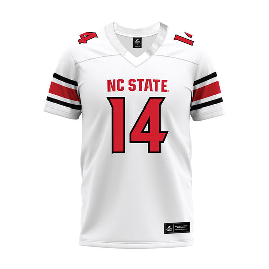 NC State - NCAA Football : Jacob Smith - White Premium Football Jersey-0