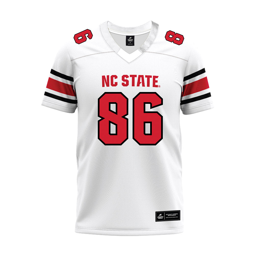 NC State - NCAA Football : Ian Flynt - White Premium Football Jersey-0