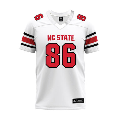 NC State - NCAA Football : Ian Flynt - White Premium Football Jersey-0