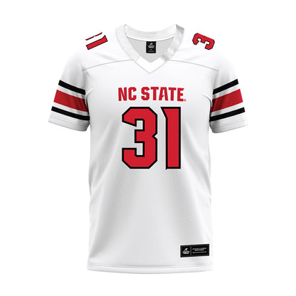 NC State - NCAA Football : Bailey Benson - White Premium Football Jersey-0