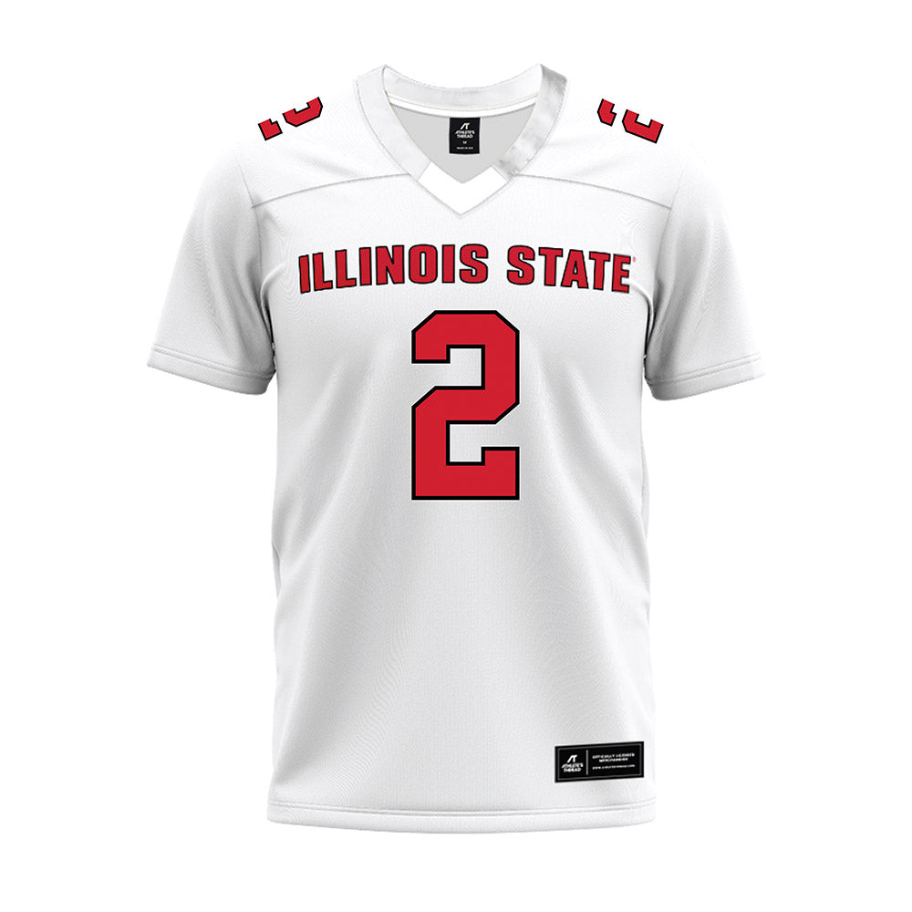 Illinois State - NCAA Football : Seth Glatz - White Premium Football Jersey-0