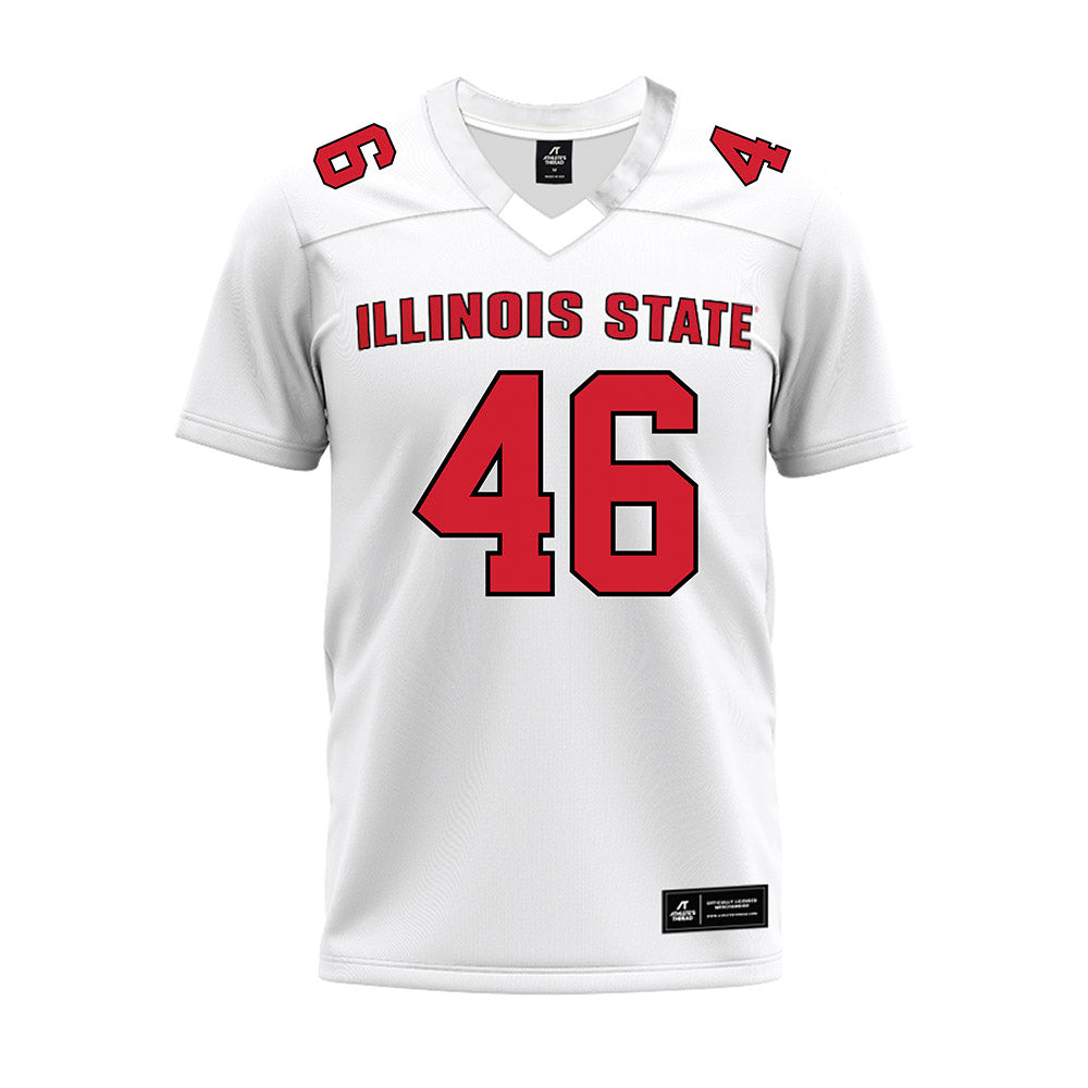 Illinois State - NCAA Football : Tye Niekamp - White Premium Football Jersey-0