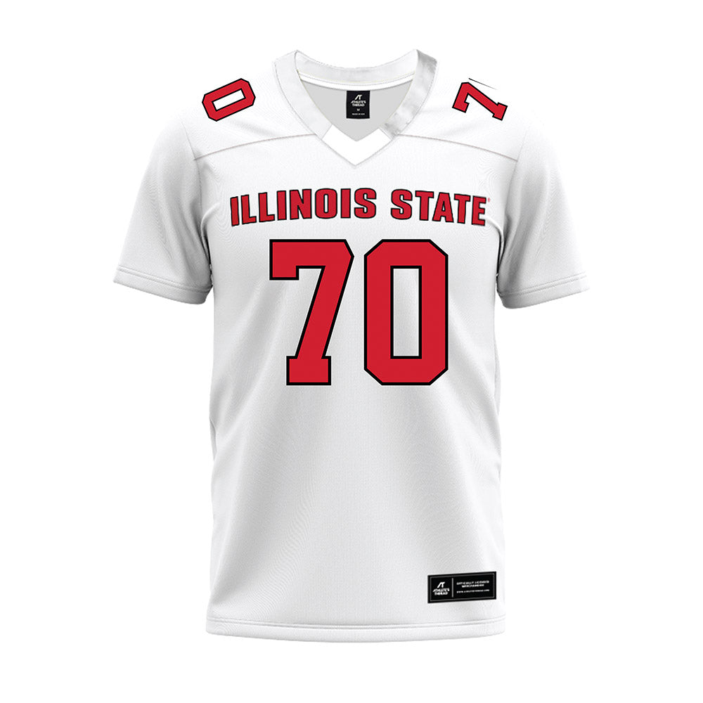 Illinois State - NCAA Football : Logan Brasfield - White Premium Football Jersey-0