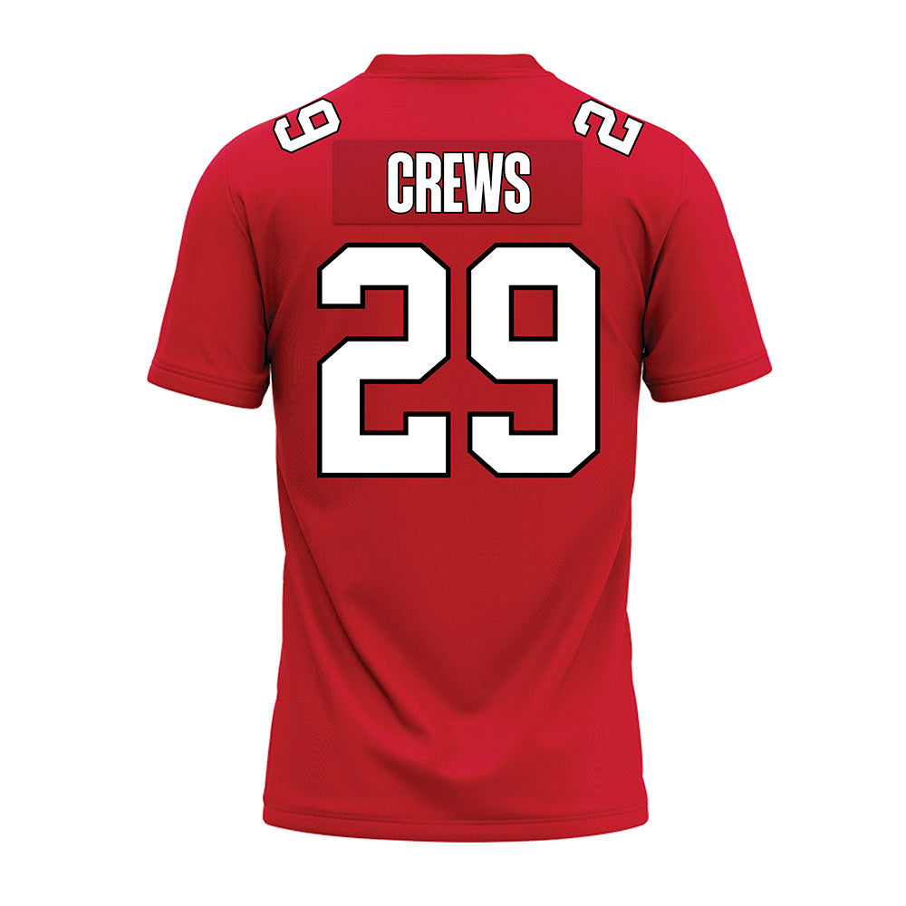 Illinois State - NCAA Football : Aidan Crews - Red Premium Football Jersey-1
