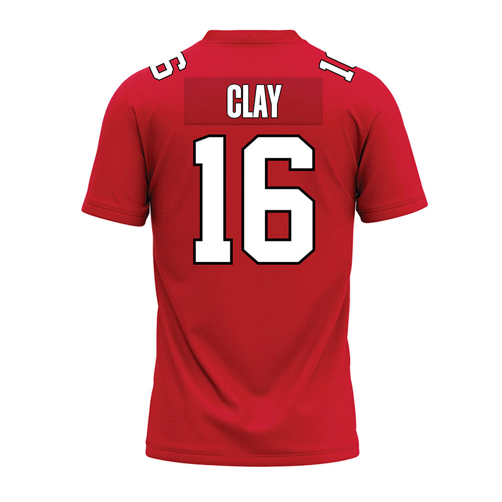 Illinois State - NCAA Football : Rico Clay - Red Premium Football Jersey-1