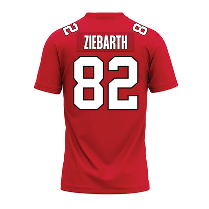 Illinois State - NCAA Football : Max Ziebarth - Red Premium Football Jersey