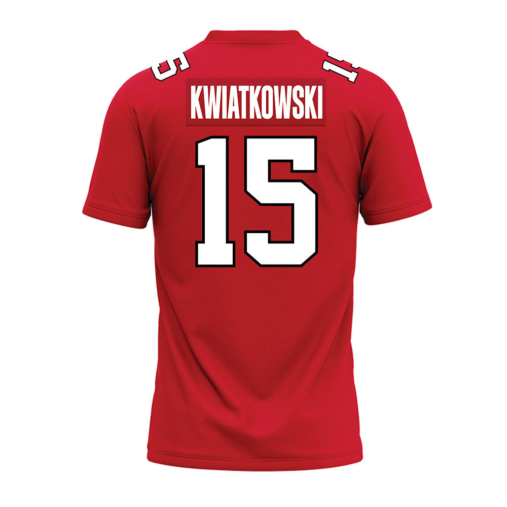 Illinois State - NCAA Football : Chase Kwiatkowski - Red Premium Football Jersey-1