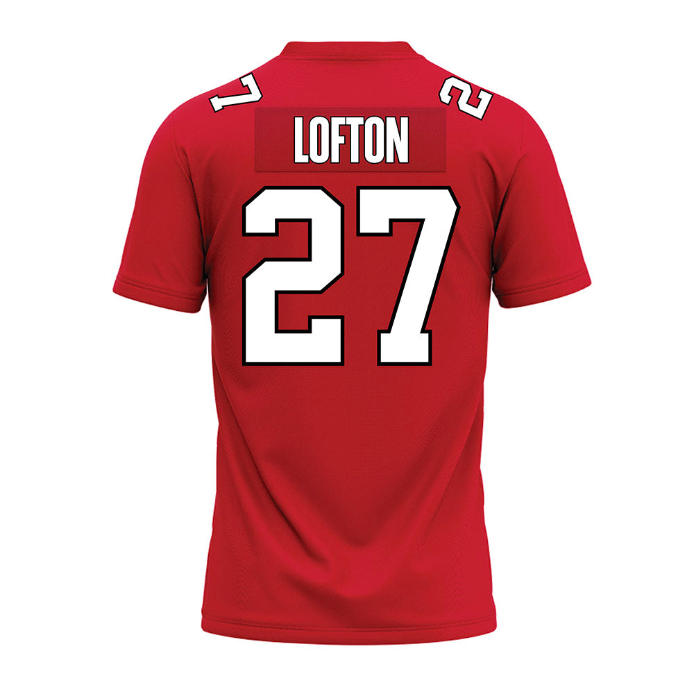 Illinois State - NCAA Football : Tyler Lofton - Red Premium Football Jersey-1