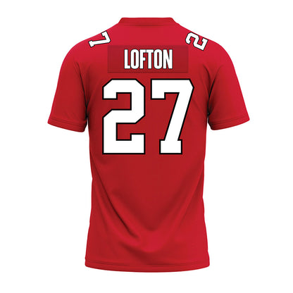 Illinois State - NCAA Football : Tyler Lofton - Red Premium Football Jersey-1