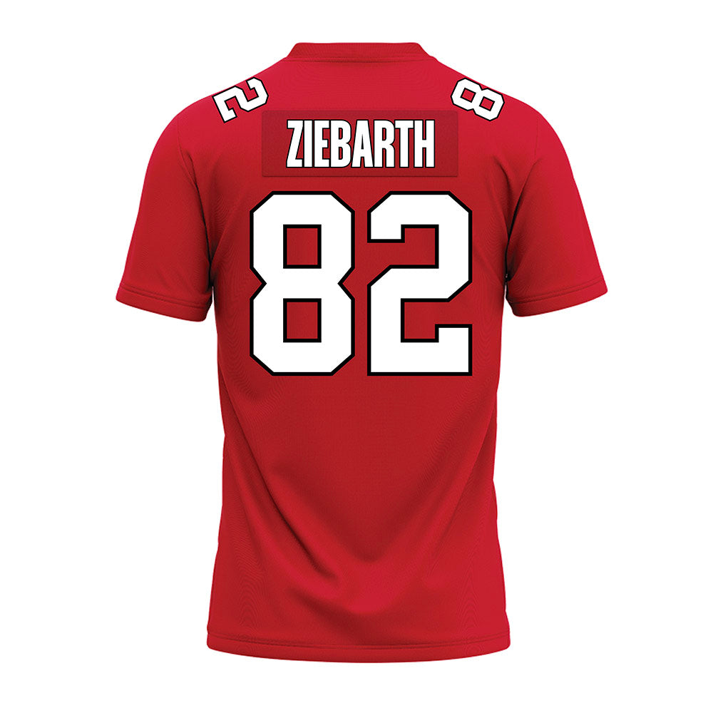 Illinois State - NCAA Football : Max Ziebarth - Red Premium Football Jersey-1