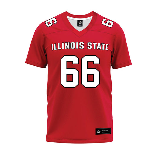 Illinois State - NCAA Football : Brayden Jellison - Red Premium Football Jersey-0