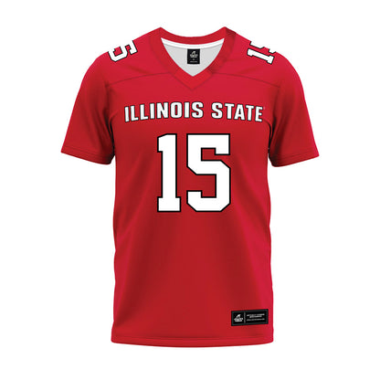 Illinois State - NCAA Football : Chase Kwiatkowski - Red Premium Football Jersey-0