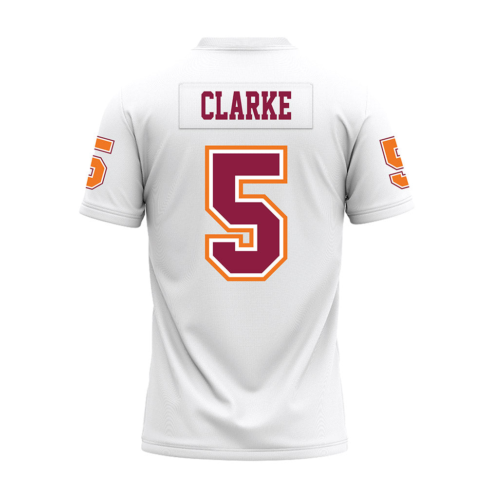 Virginia Tech - NCAA Football : Joshua Clarke - White Premium Football Jersey-1