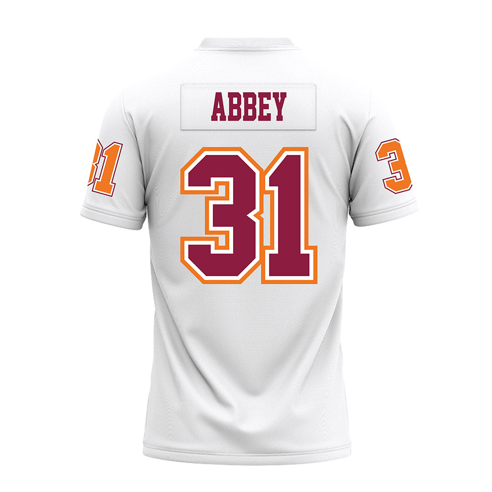 Virginia Tech - NCAA Football : Jason Abbey - White Premium Football Jersey-1