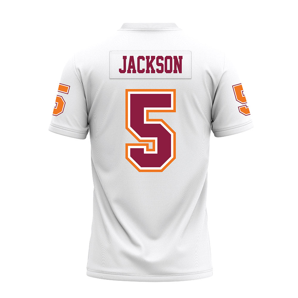 Virginia Tech - NCAA Football : Marlion Jackson - White Premium Football Jersey-1