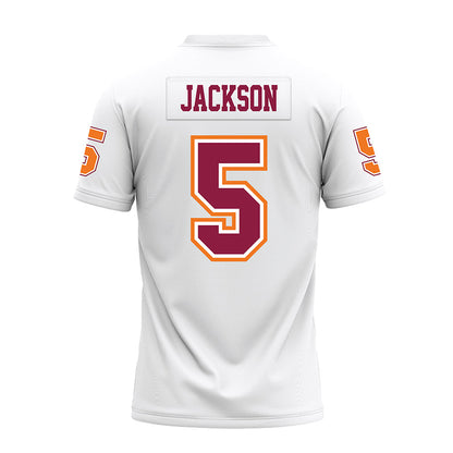 Virginia Tech - NCAA Football : Marlion Jackson - White Premium Football Jersey-1