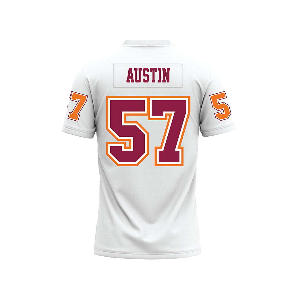 Virginia Tech - NCAA Football : Lucas Austin - White Premium Football Jersey-1