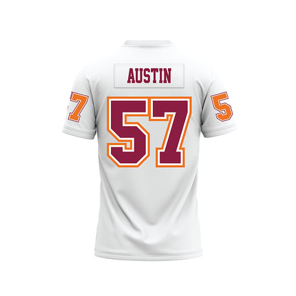 Virginia Tech - NCAA Football : Lucas Austin - White Premium Football Jersey-1