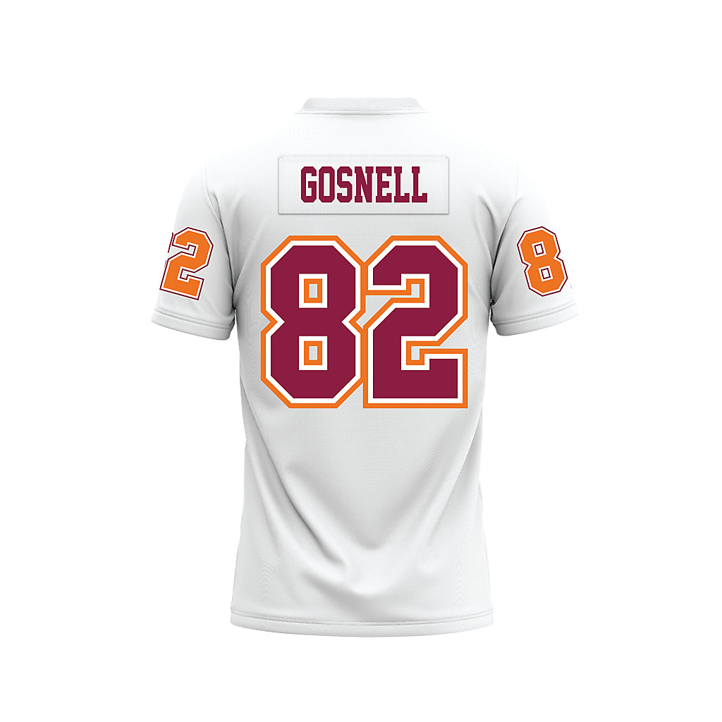 Virginia Tech - NCAA Football : Benji Gosnell - White Premium Football Jersey-1
