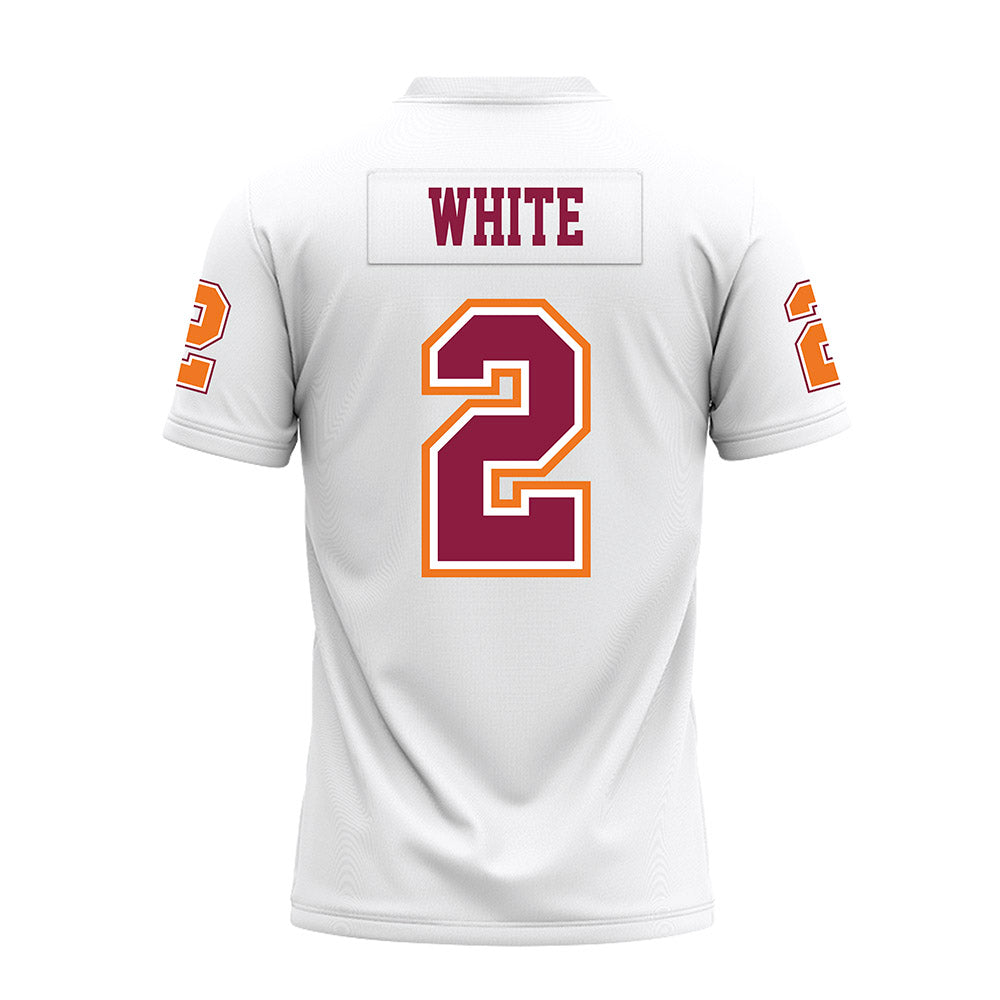 Virginia Tech - NCAA Football : Jaquez White - White Premium Football Jersey-1