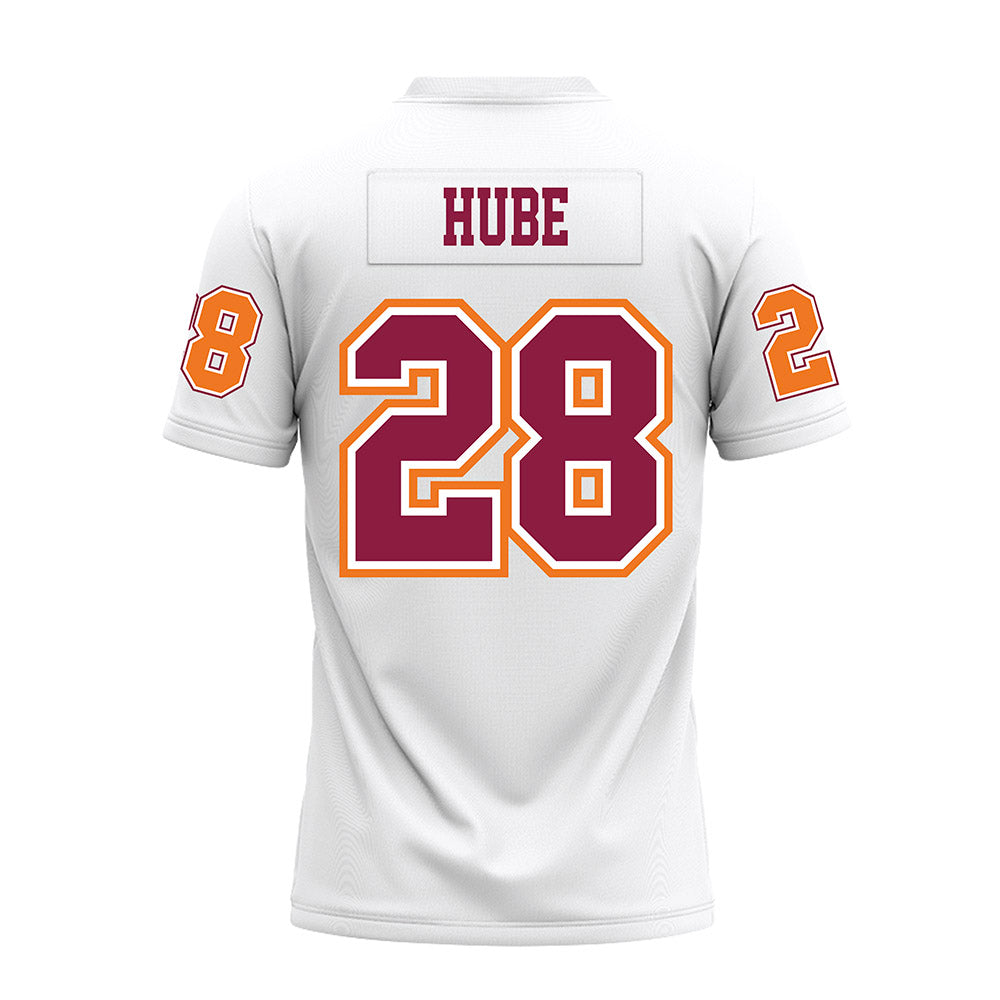 Virginia Tech - NCAA Football : Drew Hube - White Premium Football Jersey-1