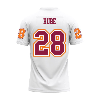Virginia Tech - NCAA Football : Drew Hube - White Premium Football Jersey-1