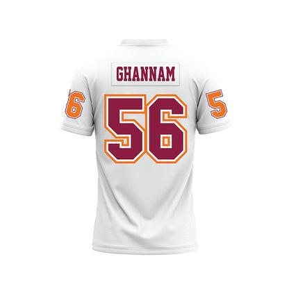 Virginia Tech - NCAA Football : Layth Ghannam - White Premium Football Jersey-1