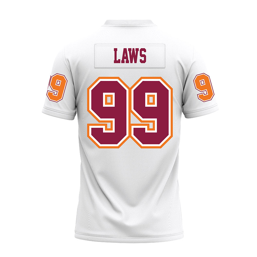 Virginia Tech - NCAA Football : Emmett Laws - White Premium Football Jersey-1