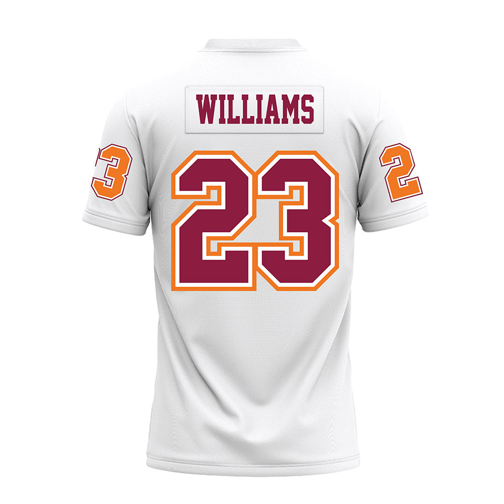 Virginia Tech - NCAA Football : Thomas Williams - White Premium Football Jersey-1